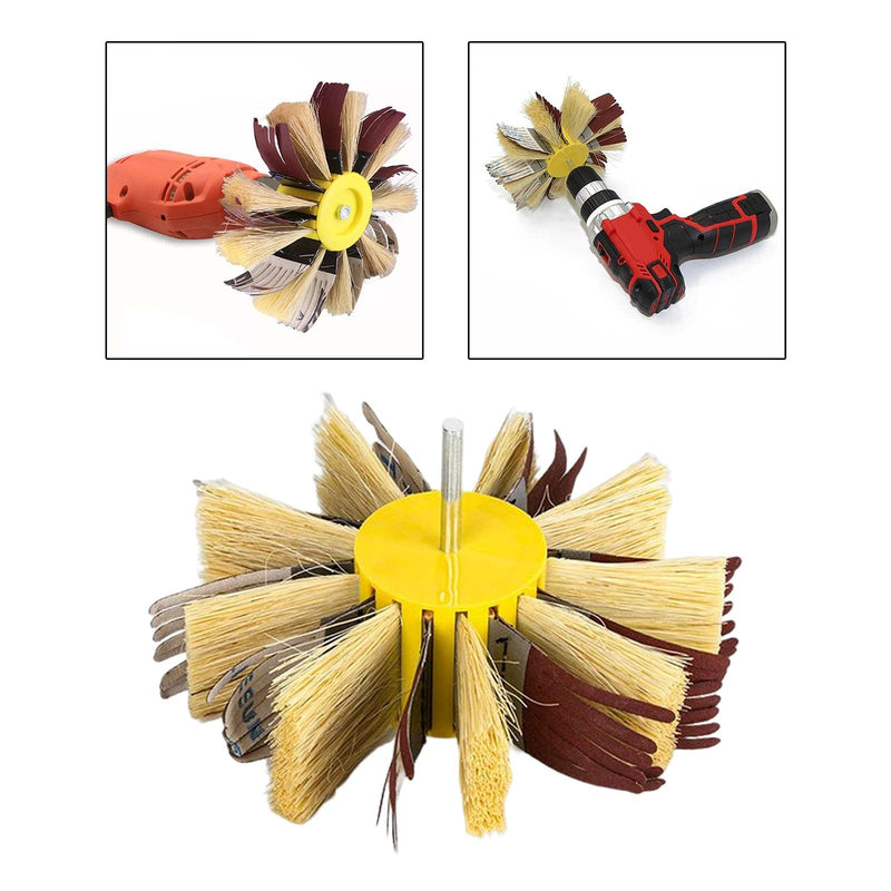 [Australia - AusPower] - Milageto Grinding Buffing Wheel Sanding Mop Grinding Wheel for Furniture Polishing Grinding 