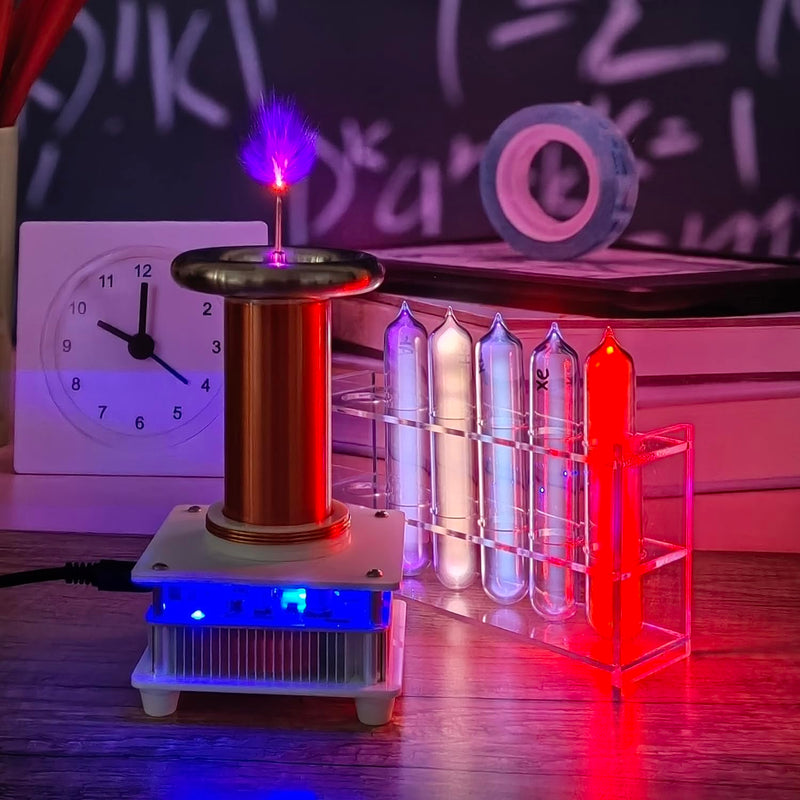 Joytech 5PC Noble Gases Tube Glass Sealed Rare Gases Neon Light Tesla Coil Demonstration Prop Scientific Exhibition SS22