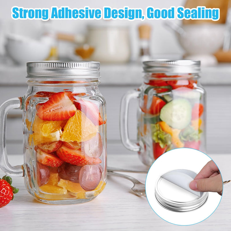 [Australia - AusPower] - 50pcs Synthetic Filter Paper Stickers, 84mm Diameter Adhesive Filter Discs 0.3 µm Wide Mouth Mason Jar Lids Filter Patch for Mushroom Cultivation 