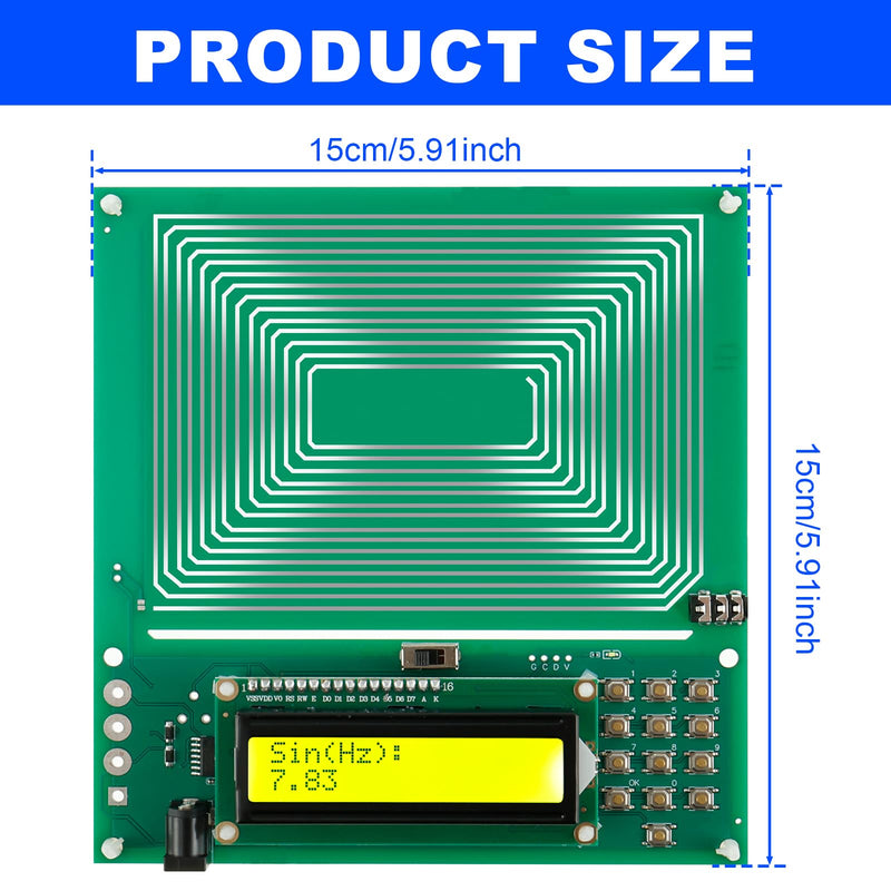 [Australia - AusPower] - 0.01Hz~300000Hz Schumann Generator 7.83Hz Adjustable Schumann Sine Square Wave Resonance Generator, Ultra Low Frequency Pulse Generatorfor Improving Sleep and Heathly 