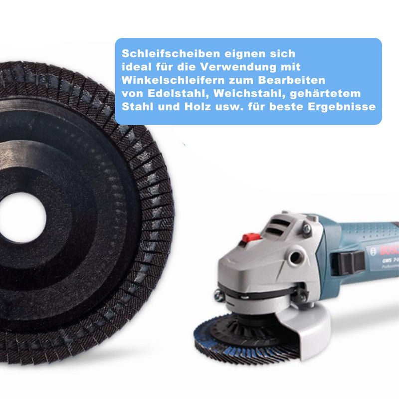 [Australia - AusPower] - HAPPOW Pack of 12 Flap Discs 76 mm, Sanding Discs for Angle Grinder, 3 Inch Flap Disc, Grit 40/60/80/120, Flap Grinder Set for 10.8-12 V Angle Grinder (Blue) 3 inches 