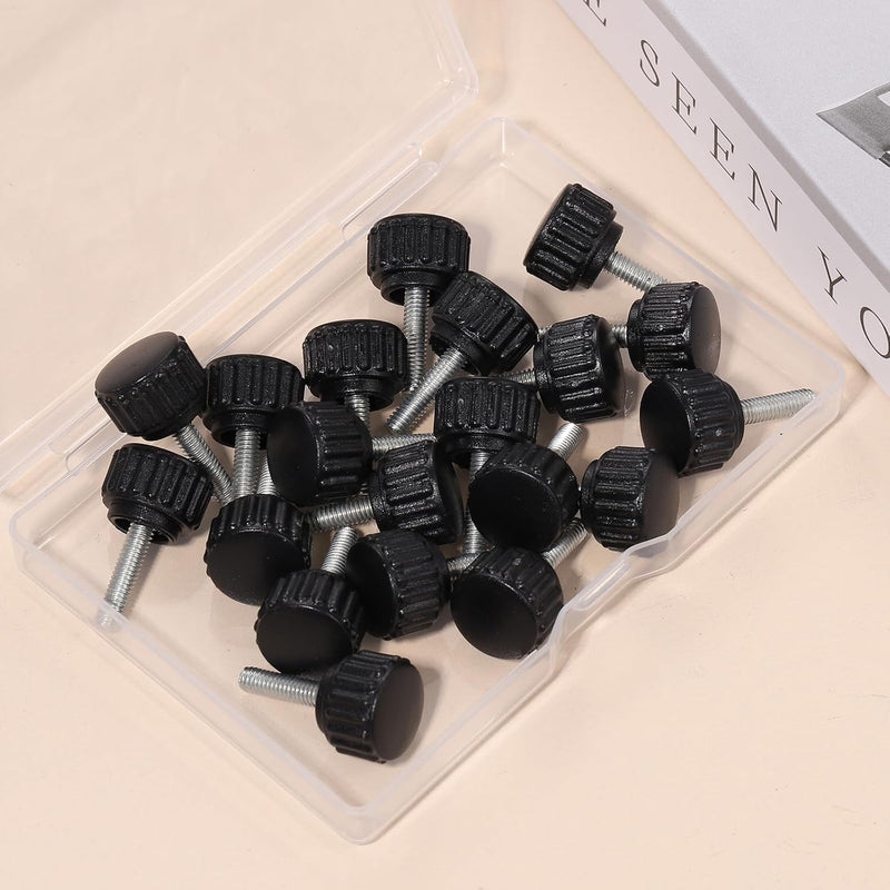 200 Pcs M4 x 15 mm Threaded Knurled Thumbscrew, Monitor Screws Vesa Mount Screws Carbon Steel Clamping Knobs Grip Thumb Screw Mounting Thumb Screw(200pcs) 200.0