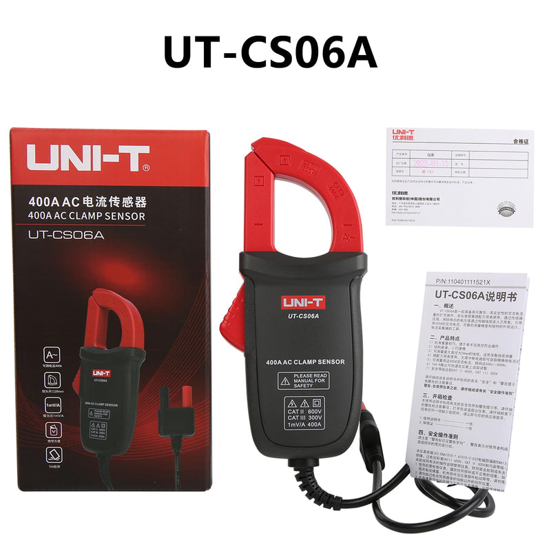 [Australia - AusPower] - UT-CS06A 400A AC Current Clamp Sensor Suiltable for Multimeter UT196/UT139C/UT117C Option Current Clamp 