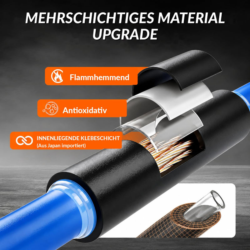 10 Sizes 5:1 Heat Shrink Tube Set, 21.5 m Heat Shrink Tubing Assortment with Adhesive, Double Wall Inner Adhesive, Waterproof, Marine Quality Heat Shrink Tubing for Car, Boat, RV & DIY (Black) black 10 Größen, 21,5M
