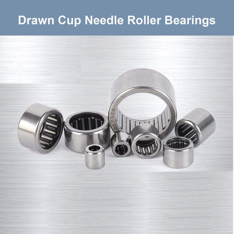 [Australia - AusPower] - Drawn Cup Needle Roller Bearings, 10pcs HK121610 Open End Caged Bearing, 12mm Bore, 16mm OD, 10mm Width ST14 Steel Single Row Roller 