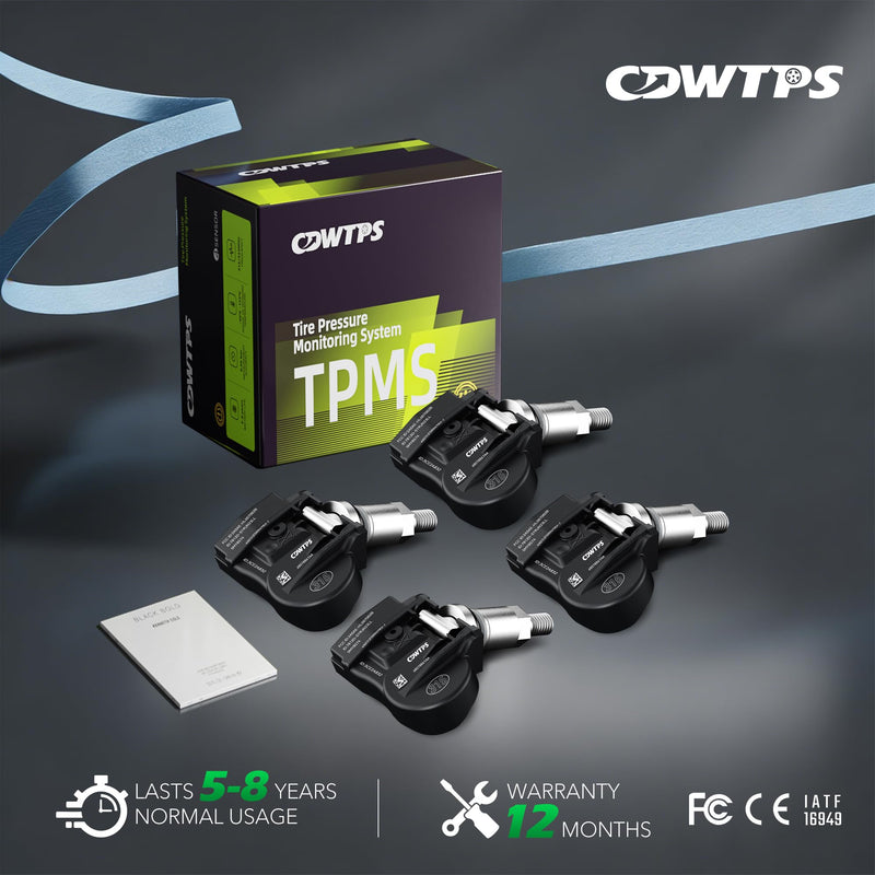 CDWTPS TPMS Sensor for 2006-2010 Chrysler| Dodge| Jeep,315MHZ Tire Pressure Monitor System Replaces# 56053030AC 56029481AB 56029359AB 4-Pack