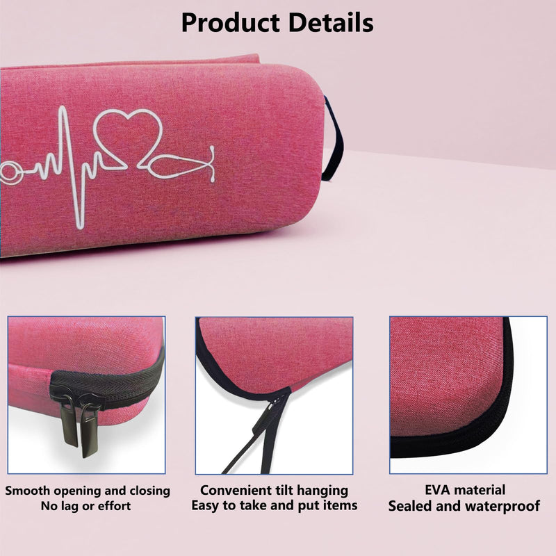 [Australia - AusPower] - Stethoscope Storage Case for 3M Littmann Classic Diagnostic Stethoscope. Compatible with Littmann Cardiology Stethoscopes, The Perfect Accessory for Medical Students and Nurses(Red) 