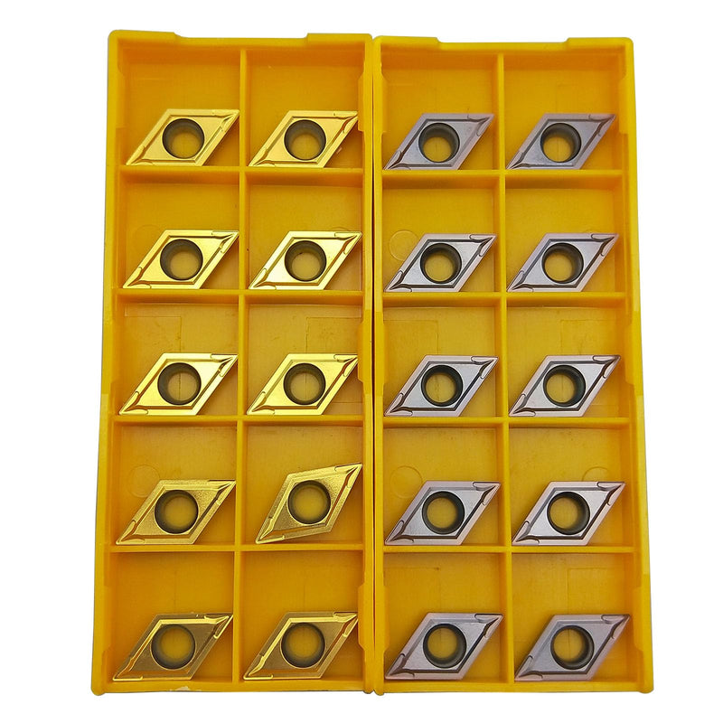 Indexable Carbide Inserts 20 Pieces DCMT11T304 / DCMT32.51 CNC Indexable Carbide Turning Inserts Processing Steel Parts, Stainless Steel for Lathe Chisels and Drilling Rods | 20PCS Wendeschneidplatte Verarbeitung von Stahlteilen, Edelstahl für drehmeiß...