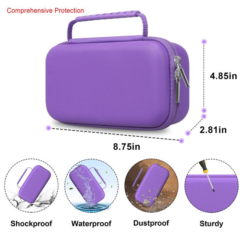 [Australia - AusPower] - Carrying Case for Portable Handheld Inhaler Nebulizer Machine for Adults and Kids, Asthma Inhaler Travel Case, Handheld Mesh Atomizer Machine Holder, Inhaler spacer Bag, Purple 