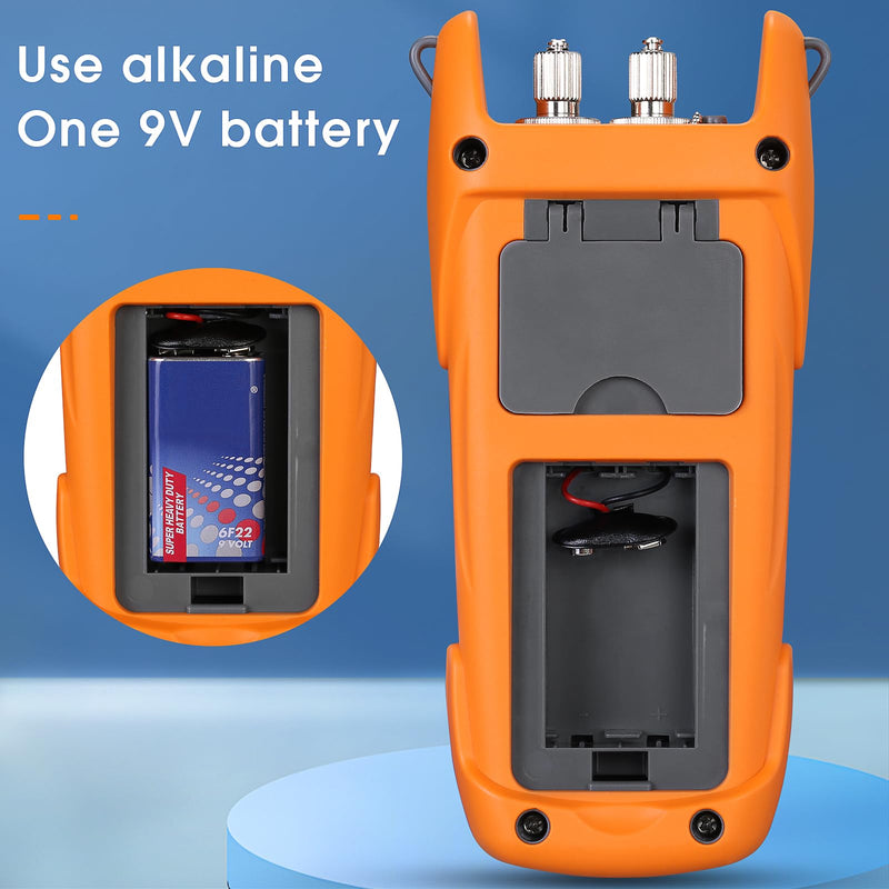 [Australia - AusPower] - PON Optical Power Orange A-330U SCUPC Interface Optical Fiber Power Meter Network Online Detection Tester with SCUPC/FCUPC Adapter 1310 1490 1550nm (SCUPC FCUPC Interface) SCUPC FCUPC interface 