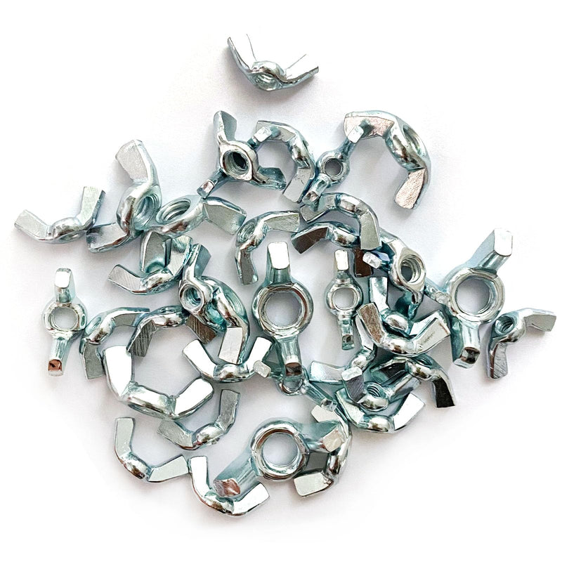 [Australia - AusPower] - 38 Pcs 5 Sizes 5/32",3/16",1/4",5/16",3/8" Wingnuts, Quality Carbon Steel Wing Nuts Zinc Plated Fasteners Parts Butterfly Nut, Hand Twist Tighten Hardware Nuts Butterfly Wing-Nut Assorted Kit 5 Sizes-38 Pcs 