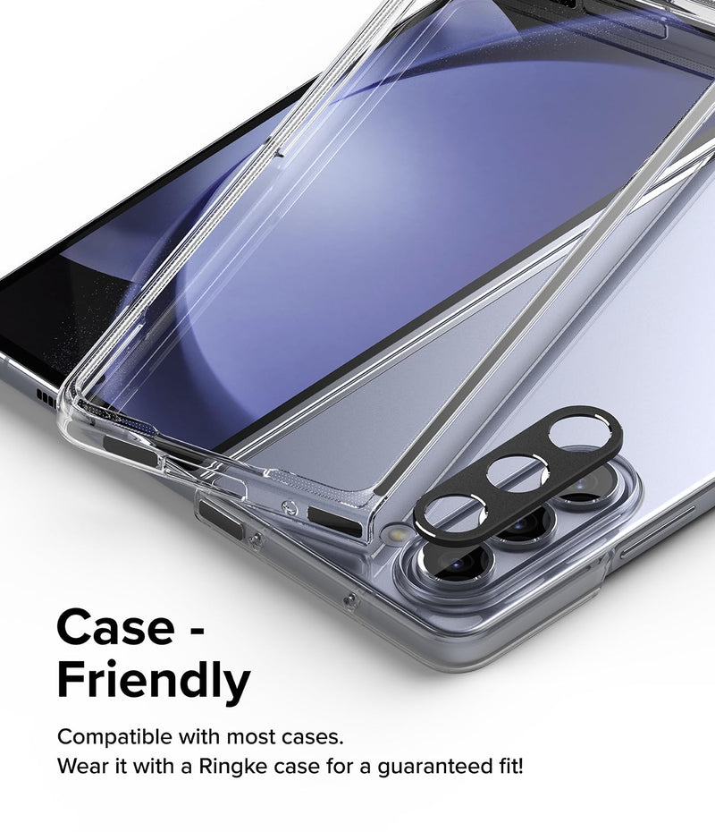 [Australia - AusPower] - Ringke Camera Styling [Stylish Aluminum Frame] Compatible with Samsung Galaxy Z Fold 5 Camera Lens Protector, Protective Metal Cover for Women, Men - Black 