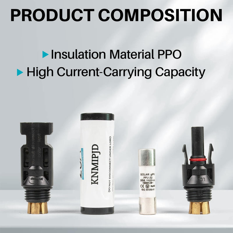 Solar Fuse Holder 30Amp 1000V Solar Panel Fuse 5PCS 30A mc4 Fuse IP67 Fuse Holder Suitable for Solar Energy Systems and Solar Panels（30A 5PCS） 30A 5PCS
