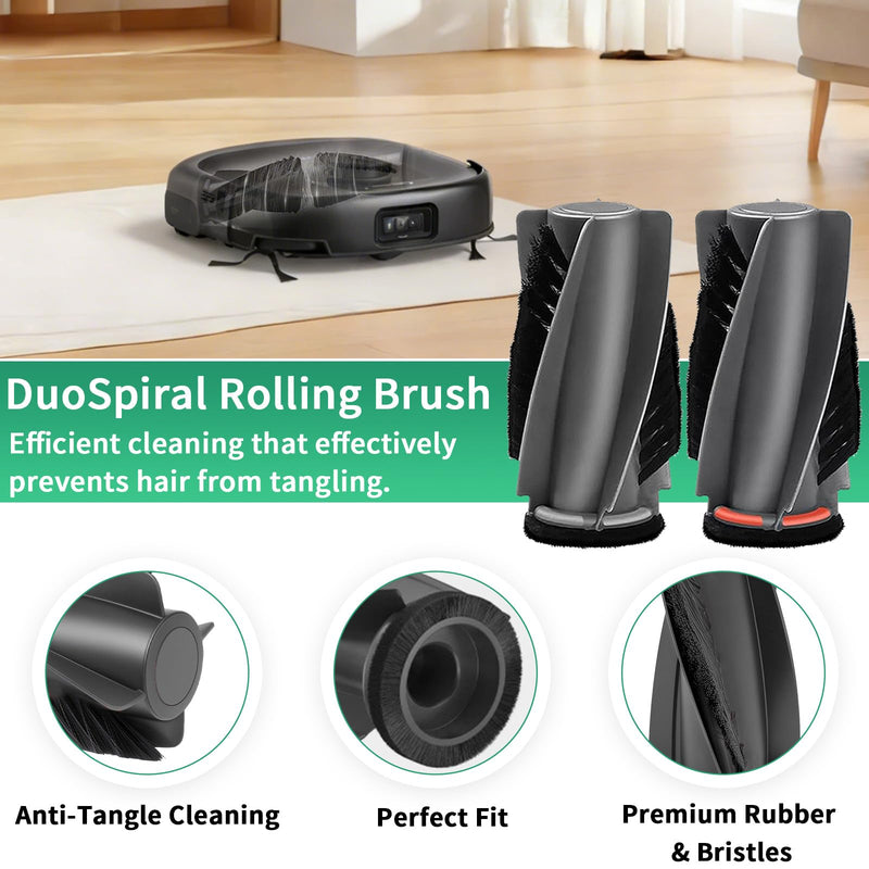 Accessory Kit Compatible with eufy Omni E28 / Omni E25 Robot Vacuum, 23-Pack Replacement Parts with 2 Sets Rolling Brushes, 2 Roller Mops, 4 Filters, 6 Dust Bags, 6 Side Brushes, 1 Cleaning Brush