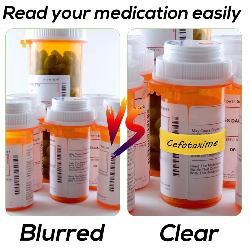 [Australia - AusPower] - 36pcs Medicine Bottle Label Clips, 3 Sizes Plastic Reusable Clips for Pill Bottles with Mini Marker Pen Pill Organizer for Easy Medication Identification for Home Travel(Yellow) 