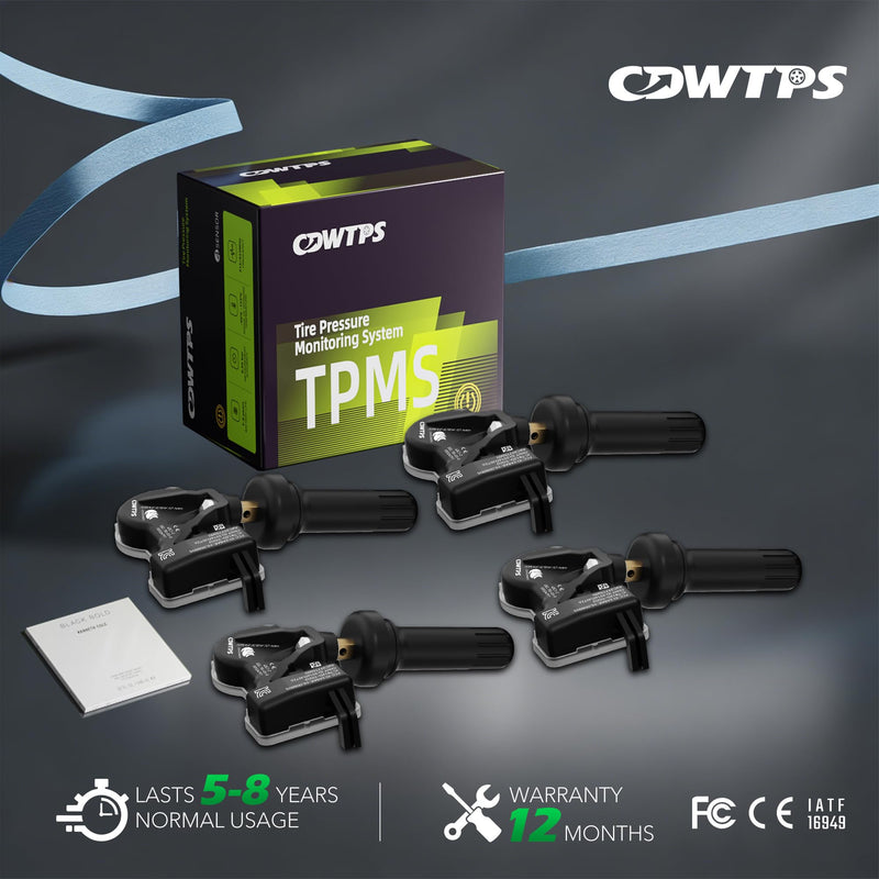 [Australia - AusPower] - TPMS Sensor Dodge,4Pack 433Mhz Tire Pressure Monitoring System Sensor Compatible for Chrysler Jeep Dodge Fiat Replaces#68313387AB 68193586AC 68252493AB 4 