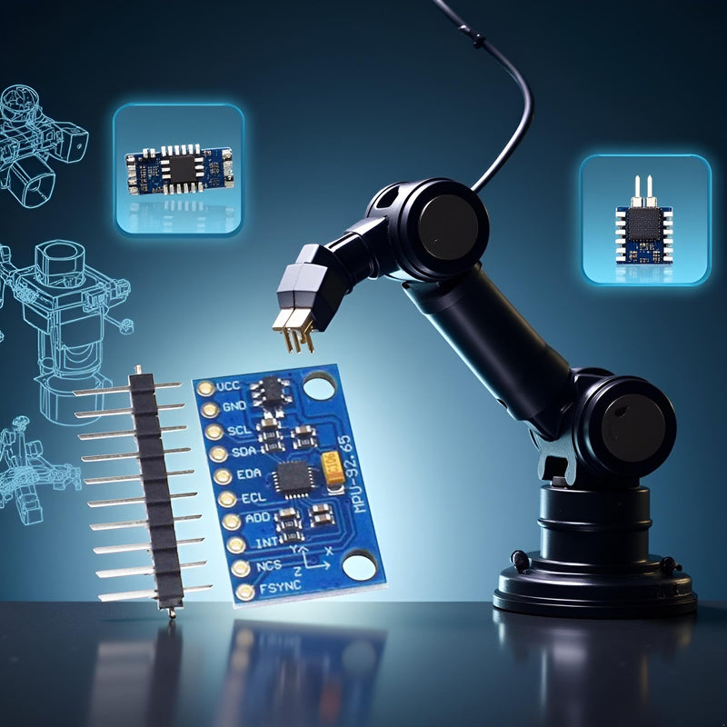 [Australia - AusPower] - 1Pc Blue IIC I2C SPI MPU6500 MPU-6500 6-Axis Gyroscope Accelerometer Sensor Module Replace MPU6050 with Pins GY-6500,Acceleration Sensors Industrial and Scientific 