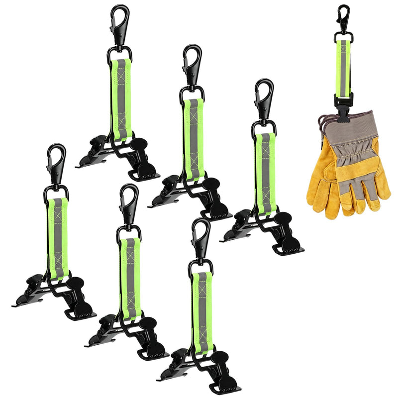 SATINIOR Firefighter Glove Clip Firefighting Glove Safety Clip Turnout with Reflective Trim and Swivel Snap Hook 6