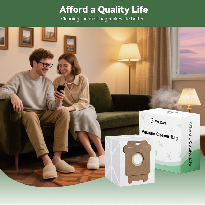 [Australia - AusPower] - WAIKAS 18 Pack Vacuum Bags for iRobot Roomba 104 105 405 504 505 705 Combo 10 Max, i7+ i3+ i4+ i5+ i6+ i8+ j5+ j6+ j7+ j8+ j9+ s9+, i s j Series, for Roomba All Clean Base Automatic Dirt Disposal Bags 