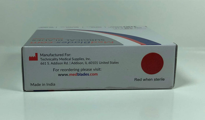 [Australia - AusPower] - Box of 100 Carbon Steel Blades, Sterile, Individually Foil Wrapped. Dental, Surgical, Veterinary, Dermaplane, Hobby, Craft & More (# 60, Carbon) # 60 