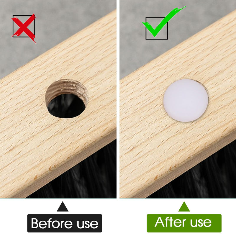 [Australia - AusPower] - 100 Pcs Plastic Hole Plugs 1/4"(6mm) Screw Caps Cover White Plastic Hole Plugs for Cabinet Cupboard Shelf Furniture 6 mm 