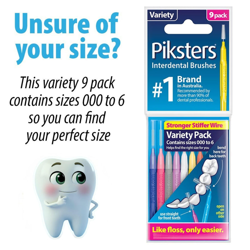 Piksters Interdental Brushes, Size 00, 100 Count (10 x 10 Packs), Interdental Tooth Brush for Extremely Tight Gaps, Gum Soft Bristles for Plaque Removal, Safe for Braces (100 pk) Size 00 (Pink) 100 Count (Pack of 1)