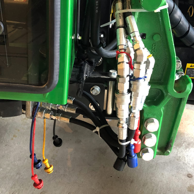 [Australia - AusPower] - 1/4" Ag ISO 5675 Hydraulic Quick Connect Pioneer Style Couplers & 1/4" NPT Thread,Interchangeable with ISO 5675 Series Poppet Seal,Ball Seat Valve Coupler Fittings 