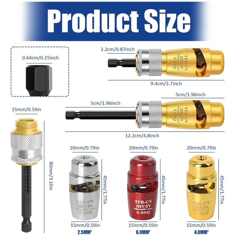 [Australia - AusPower] - Blendixy - Wiringpro™ Wire Stripping Tool & Wire Twisting Connector, Wiring Pro Wire Stripper, Electrician Drill Wire Stripper and Twister, Electrical Wire Twister Tool for Drill Set 