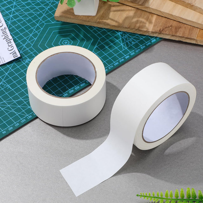 White Packing Tape 2 Rolls Writable Kraft Paper Packing Gummed Tapes Water Activated Heavy Duty Industrial Packaging Shipping Kraft Papers 3000.00X4.50X0.01CM