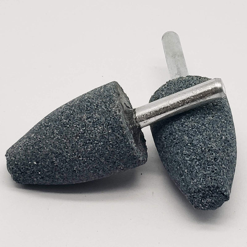 [Australia - AusPower] - 4 pcs 25mm Stone Rotary Grinding Bits with 1/4 Inch Shank, Aluminum Oxide Mounted Grinding Point for Grinding, Polishing?Deburring Ferrous Metals?4pcs 6x25 cone head? 