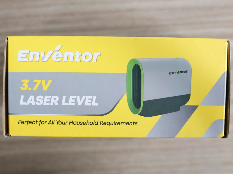 [Australia - AusPower] - Enventor Green Laser Level, Self Leveling Laser Level for Picture Hanging and Home DIY, Horizontal and Vertical Cross-Line Laser, Rotatable 360° Magnetic Holder, Pulse Mode, USB Charging 