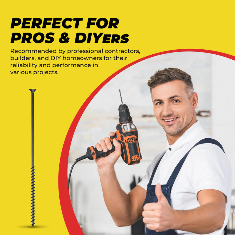 [Australia - AusPower] - Qualihome #10 Coarse Thread Sharp Point Drywall Screw with Phillips Drive #2 Bugle Head, 1 Lb/Pound, Black, Ideal Screw for Drywall Sheetrock, Wood and More (6 Inch) 6 Inch 