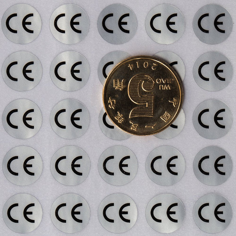 justlabel 1000pcs CE Sticker CE Marks CE Adhesive Sticker Round Shape Diameter 1CM