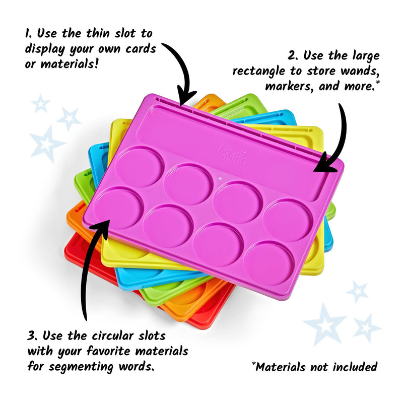 [Australia - AusPower] - hand2mind Little Minds at Work Sound Segmenting Trays by Tara West, Phonemic Awareness, Science of Reading Manipulatives, Elkonin Boxes, Letter Sounds, Preschool Learning Activities (Set of 6) 