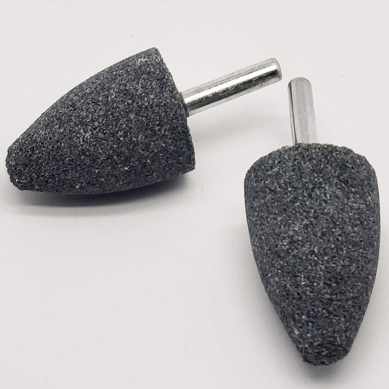 [Australia - AusPower] - 4 pcs 30mm Stone Rotary Grinding Bits with 1/4 Inch Shank, Aluminum Oxide Mounted Grinding Point for Grinding, Polishing?Deburring Ferrous Metals?4pcs 6x30 cone head? 