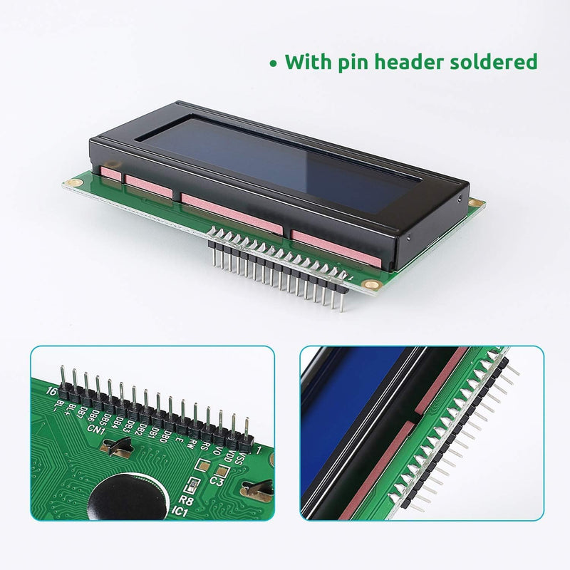 [Australia - AusPower] - SunFounder 2 Pack LCD 2004 Displays Characters of 4 Rows with 20 Characters in Each, 2PCS 2004 LCD Displays (I2C NOT Included) LCD2004 (2Pack) 