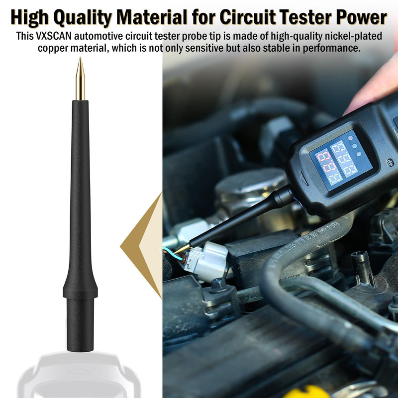 [Australia - AusPower] - 1 Pack Probe Tip 4Mm Banana Jack 3 Probe Accessories Compatible with Power Circuit Probe Kit, Use for Autel and Other Brands Automotive Circuit Tester Electrical System Diagnosis 