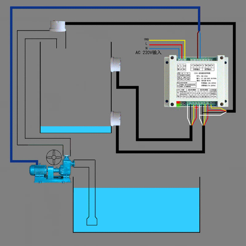 Water Level Controller, Non-Contact Liquid Level Sensor, Sensitivity Adjustable, Automatic Level Sensor, AC100 260V