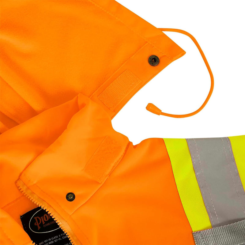 Pioneer High Visibility, Ultra Reflective, Zip-Style Micro Fleece Hoodie Orange 5X-Large