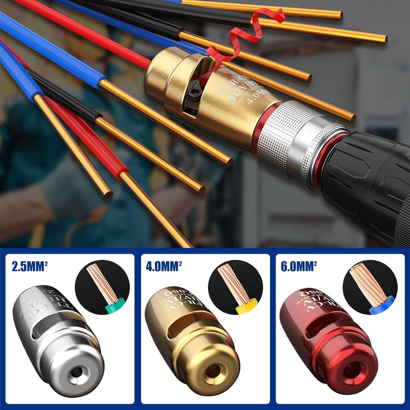 [Australia - AusPower] - Blendixy - Blendixy Wire Stripper, Wiring Pro Stripping Tool, Wirnigpro™ Wire Stripping Tool & Wire Twisting Connector, Wire Twister Tool for Drill, Ultimate Wiring Pro Bundle Kit (7pcs) 7pcs 