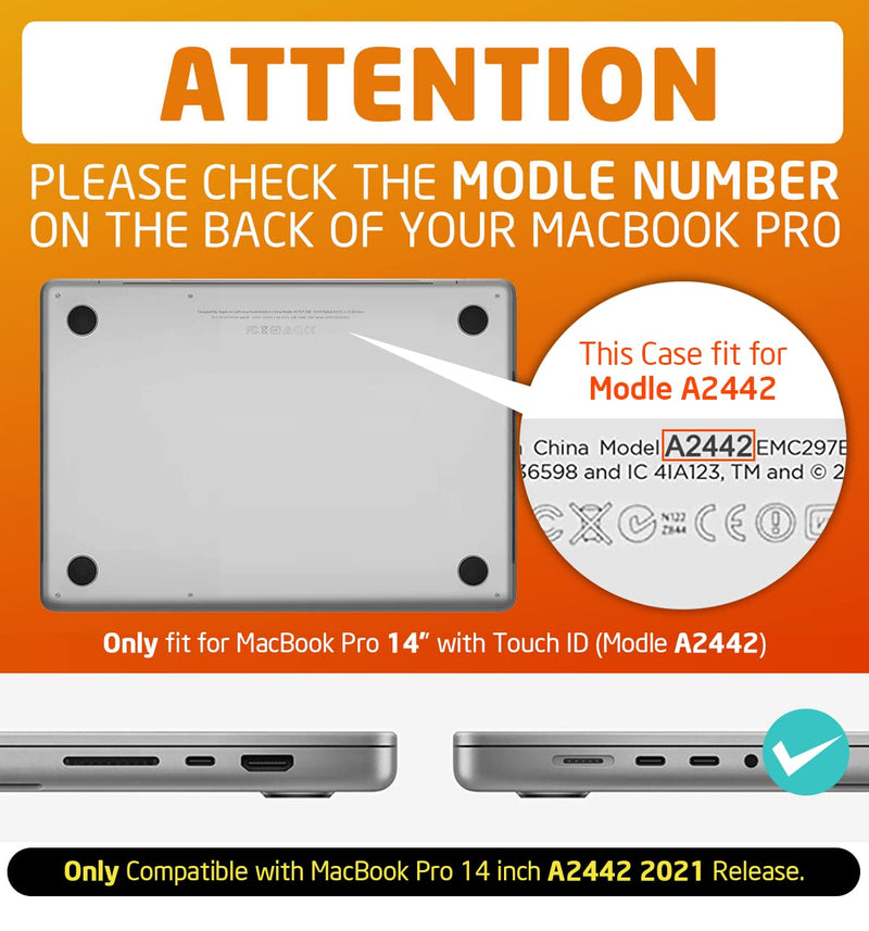 [Australia - AusPower] - SUPCASE Unicorn Beetle Case for MacBook Pro 14 Inch M3 / M3 Pro / M3 Max (2023) & M2 Pro / M2 Max A2779 (2023) & M1 Pro / M1 Max A2442 (2021), Hard Shell Protective Cover for MacBook Pro 14" (Black) Black 