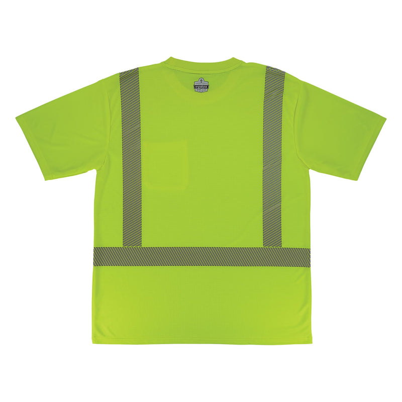 Ergodyne Unisex Adult Glowear 8292 Performance Hi-vis T-Shirt - Type R, Class 2 X-Large Lime