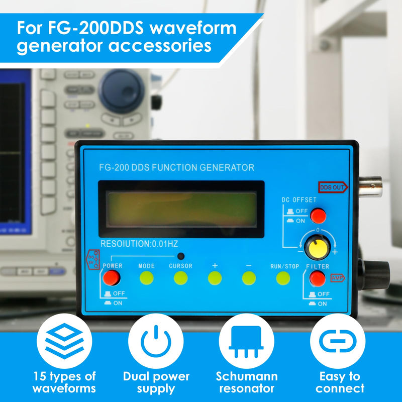 [Australia - AusPower] - FG-200 DDS Function Generator 1-500kHz USB Ultra Accuracy Stability 140 x 80 x 26 mm Frequency Generator with Schumann Wave Generator Function Signal Generator Signal Generator Function Generator 