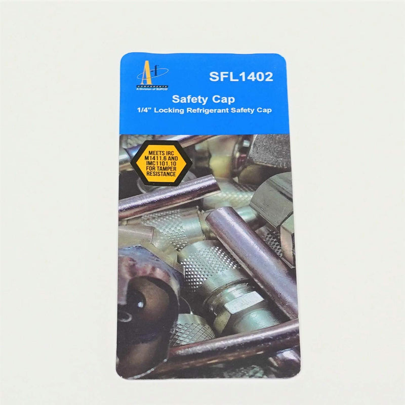 [Australia - AusPower] - Supco SFL1402 TradeFox Access Valve Safety Locking Caps 1/4" Pack of 2 for Refrigerant Gas HVAC 