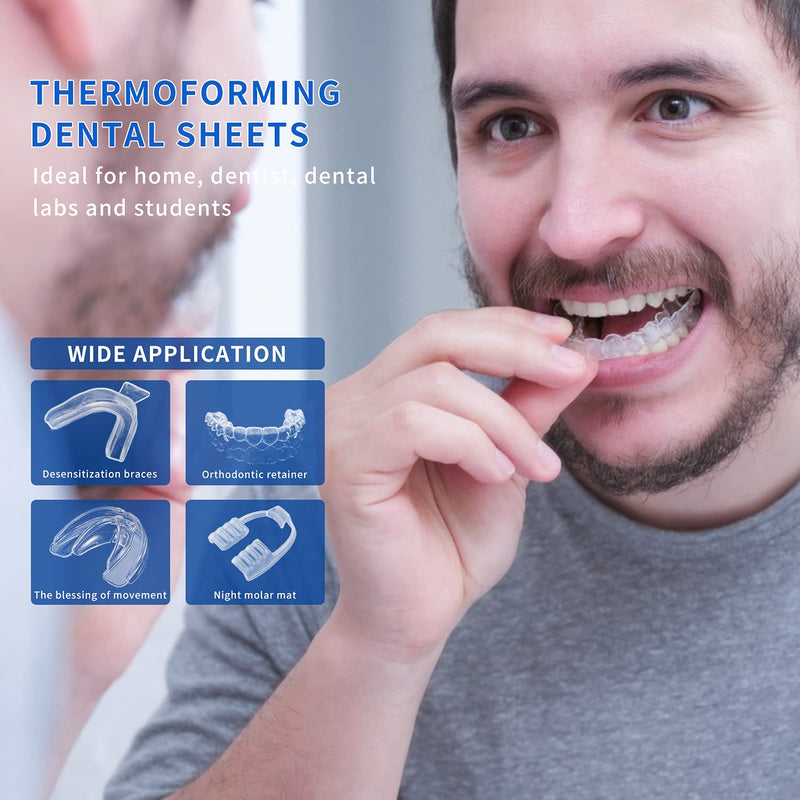 [Australia - AusPower] - Thermoforming Dental Sheet Vacuum Forming Splint Sheets Professional Former Plastic Hard 1.0mm 20pcs 