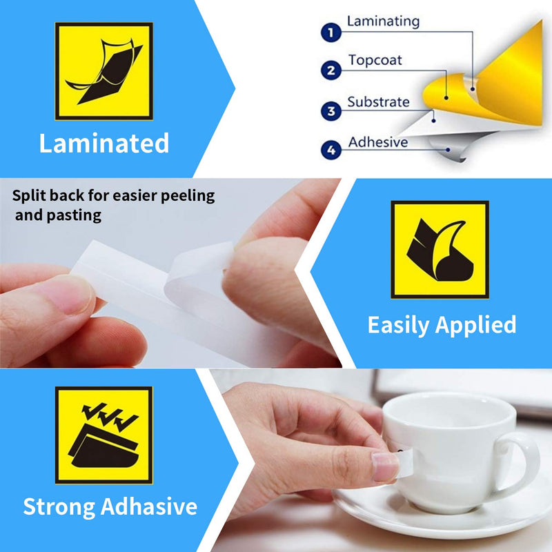 Compatible Label Tape Replacement for Brother P Touch TZe Label Tape 12mm 0.47 Inch (Black on White/Orange/Clear/Red/Blue/Yellow/Green) for P Touch PT-D210 H110 D400 Label Maker, Laminated, 8-Pack