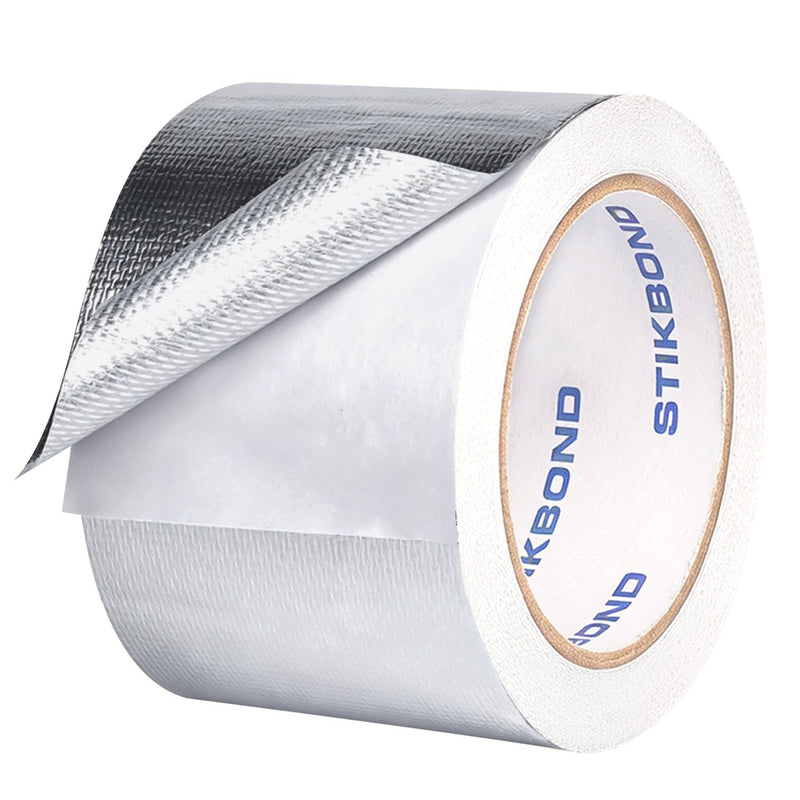 1Roll Self-Adhesive Aluminum Foil Heat Shield Tape 3in x 66ft, Silver Heat ReflectiveTape, Fiberglass High Temp Thermal Insulation Reflective Material 3inch