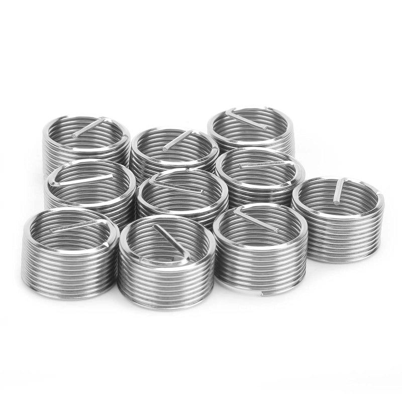[Australia - AusPower] - 10Pcs M18x1.5x1D Thread Inserts Screw Bushing Coiled Threaded Expansion Conversion Tool Stainless Steel Fastener 