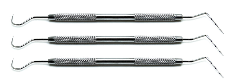 [Australia - AusPower] - 3× Dental Williams Explorer Probe UNC 15/23 Color Coded Marking Double Ended Instruments 