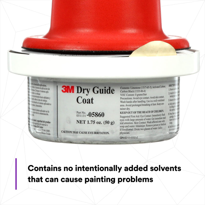 [Australia - AusPower] - 3M Dry Guide Coat Kit 05861, Carbon Black Powder, No Ripples, No Masking, 1.75 oz (50 g) Cartridge and Applicator Kit 
